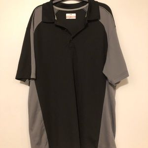 Men’s Golf Shirt XL Black /Grey Short Sleeve Polo